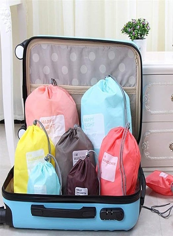 FAGVA-Set of 4 Multicolor Waterproof Shoe & Laundry Bags | Travel Drawstring Storage Pouches for Clothes, Underwear, Makeup & Shoes | Lightweight Packing Organizer for Luggage, Suitcase & Wardrobe - Image 5
